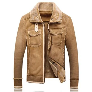 

Vintage Warm Winter Men Mens Fur Coat High Quality 5XL Plus Size Mens Overcoats Warm Automotive Suede Lamb Fur Jacket Men A330