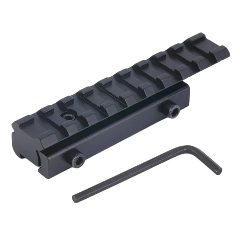 

11mm to 20mm Picatinny Rail Adapter Carril Weaver Rail with 9 Slots and 100mm Length for Hunting Rifle Air Gun Scope Mount