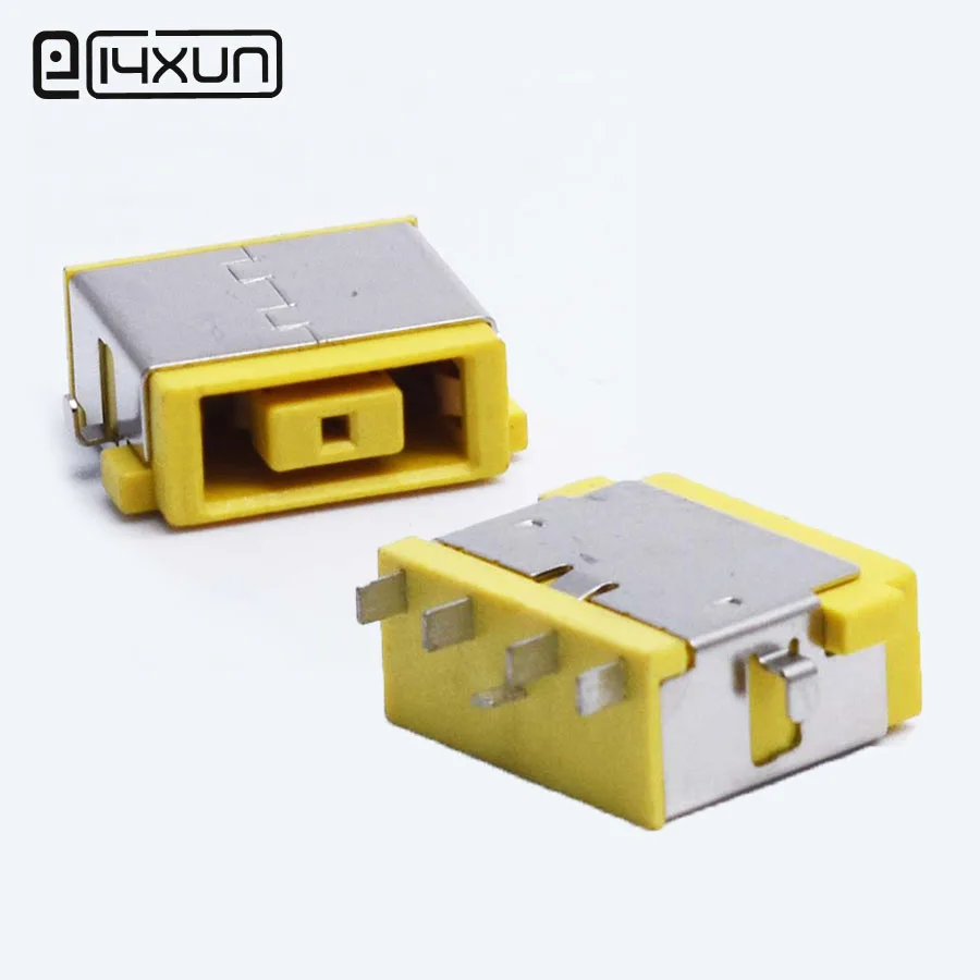 EClyxun 1pcs DC Power Plug Rectangle Charger Female jack with Straight Pin for Lenovo Laptop