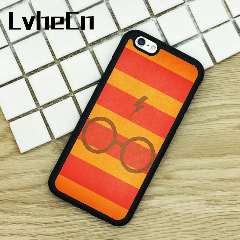 LvheCn ТПУ чехлы для телефонов iPhone 6 6 S 7 8 Plus X 5 5S 5C SE 4 4S ipod touch 4 5 6 Чехол Гарри гончарные очки узор