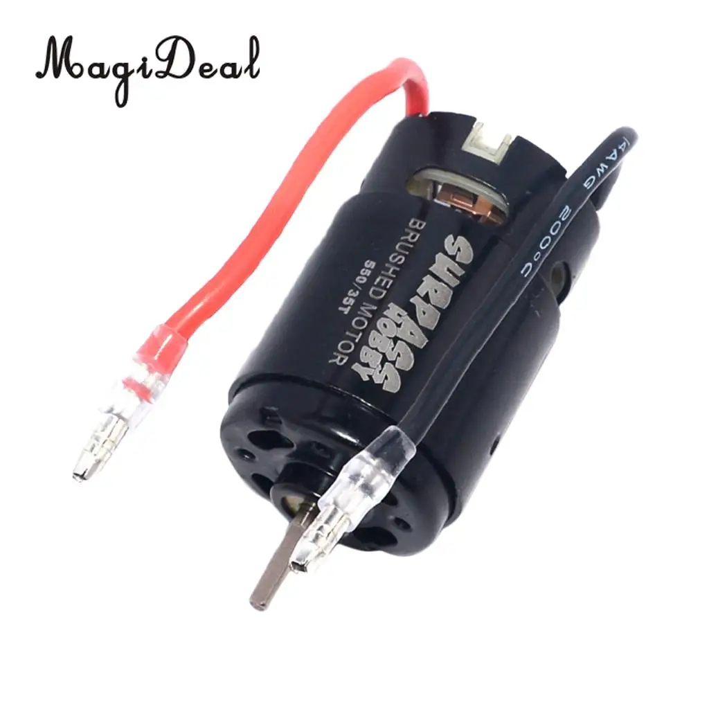 MagiDeal 550 Brushed Electric Motor with Fan for HSP HPI FS Kyosho Traxxas Yokomo WLtoys 1/10 RC Crawler Car