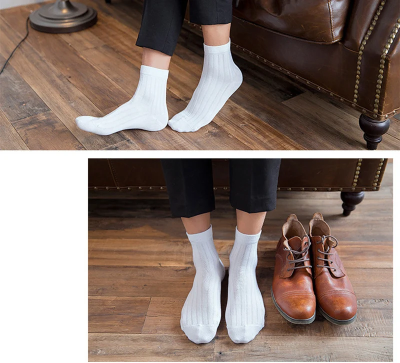 Мужские носки теплые полосатые мягкие повседневные хлопковые чулки для мужчин, черные, серые, белые однотонные носки