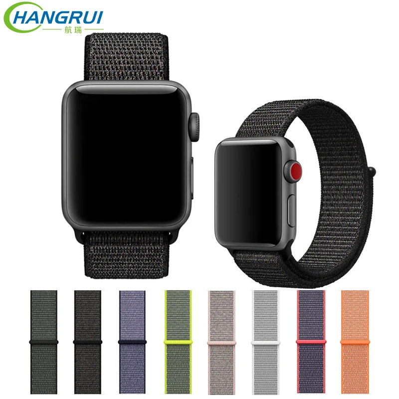 

Hangrui 38MM 42MM Nylon Soft Breathable Band For Apple Watch Band Sport Loop Replacment Strap for iWatch Series 3/2/1 SmartWatch