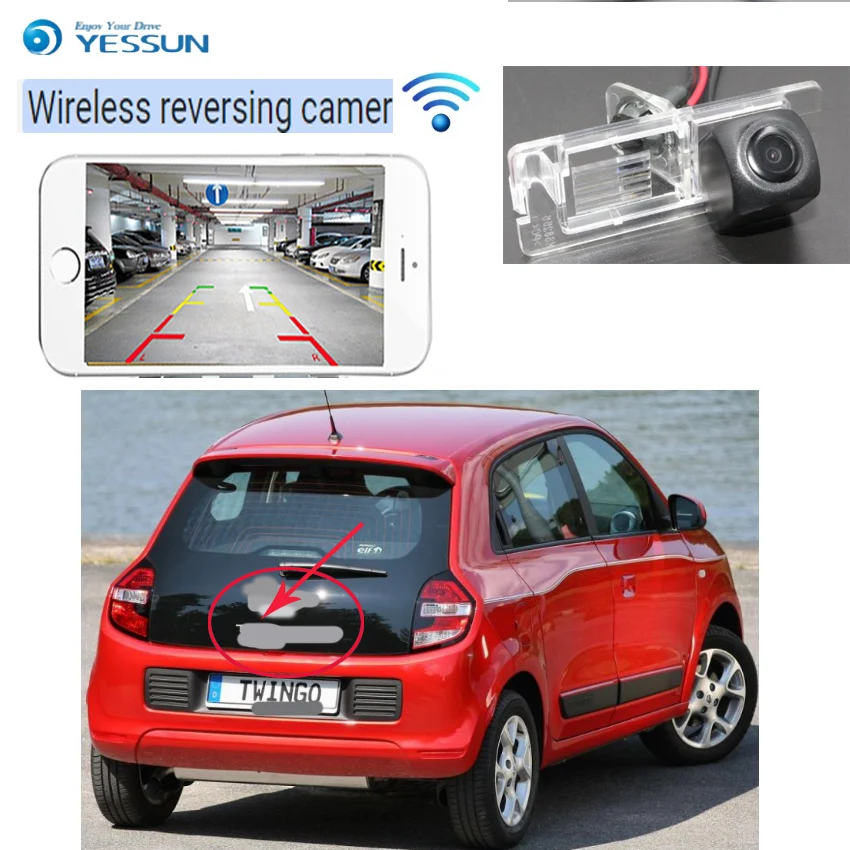 2 wireless Rearview Camera For Renault Laguna III Laguna 2 Laguna 3 2007~2015 car license plat Camera