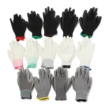 

1 Pair PU-Palm Coated Nylon Working Protective Gloves Men&women Flexible Precision Protective Safety Work Gloves Light Weight