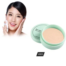 Горячая Распродажа, полупрозрачная прессованная рассыпчатая пудра с пуховкой, гладкая основа для макияжа лица, водостойкая отделка кожи