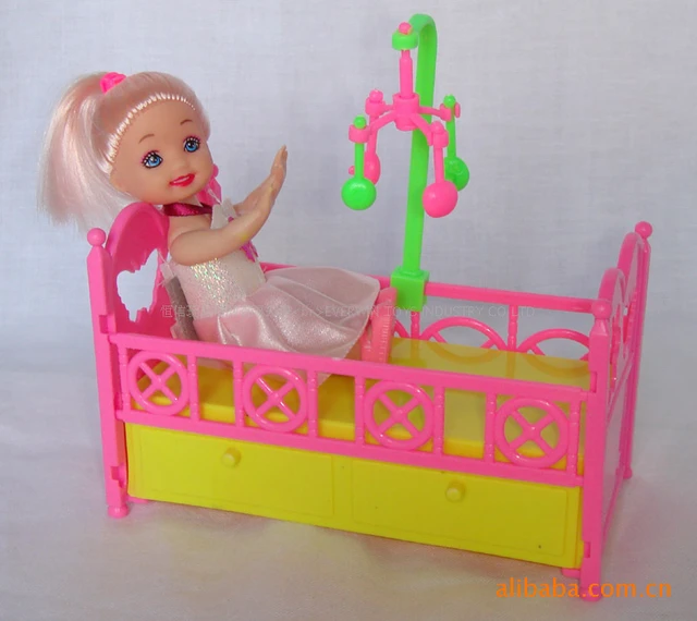 For Barbie doll accessories play house available small confused baby toys small doll Kelly special bed _ - AliExpress Mobile