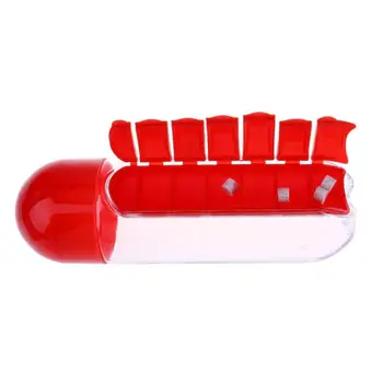 

600ml Creative Pills Cup Daily Pill Box Organizer Plastic Drinking Bottles With Capsule Water Cup PP Pill Box Organizer