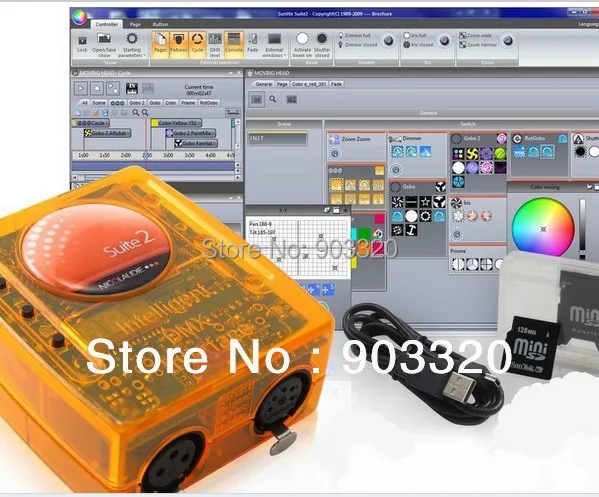 

Free Shipping Original Sunlite Suite2 FC USB DMX 512 Controller Interface,DMX Controller System