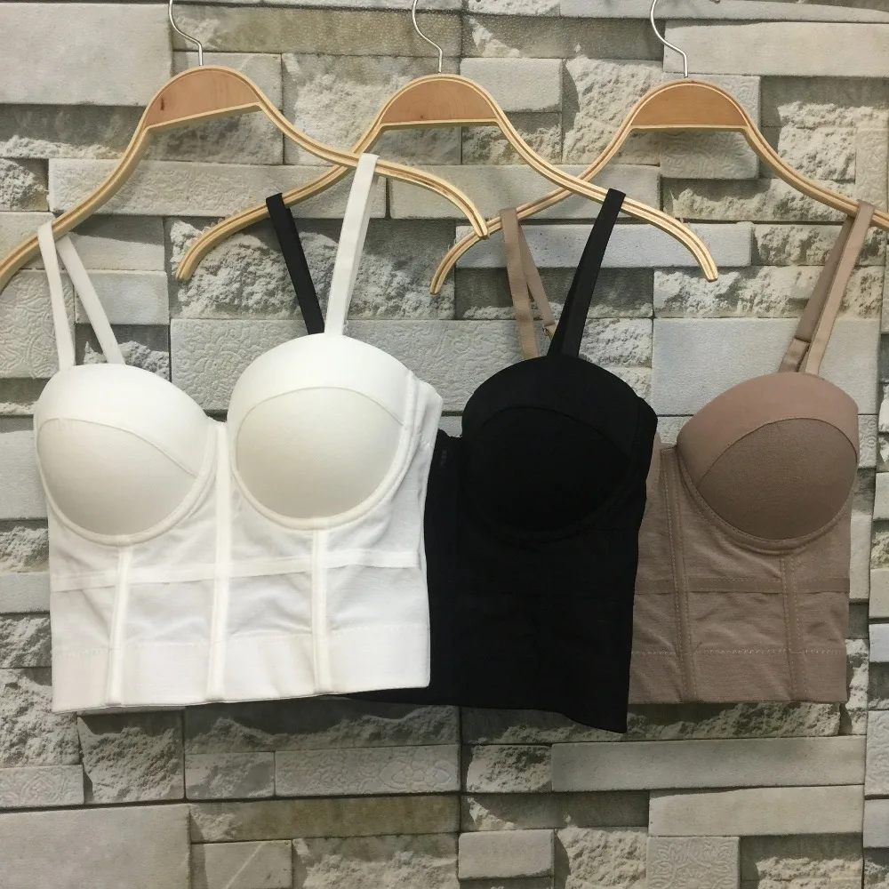 Prezzo Maglia di modo Push Up Bralet del Corsetto delle Donne Più Bustier Reggiseno Night Club Partito Ritagliata Top Della Maglia Più Il Formato AW514