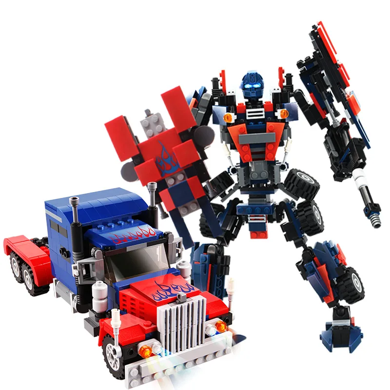 

Yellow Car Gudi 8713 Transformation Deformation Robot Model Compatible Model Building Kid"s Block Hobbies Early Education Toy