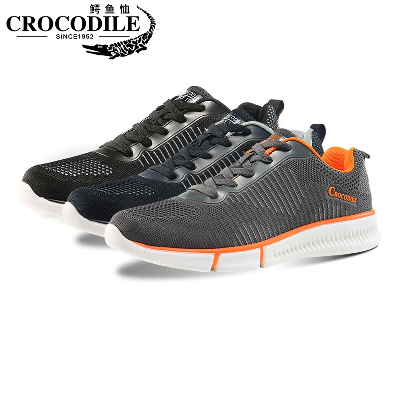 Crocodile Winter Men Running Sneaker Shoes Male Training Sport Shoes for Mens Athletic Jogging Trainers Fabric Weaving Light Sho