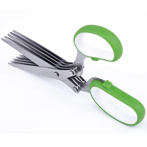 Stainless Steel Five Layer Scissors Vegetable Spice Kitchen Knife Multiple Blade Stainless Steel Five Layer Scissors Vegetable Spice Kitchen Knife Multiple Blade