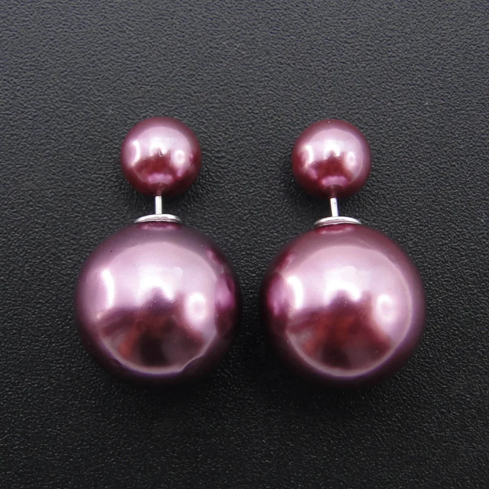 

Fashion Earring Silver Stud Earring for Women jewelry with Pink Ball Rubber beads Earring for Women Daily wear nice gift jewelry