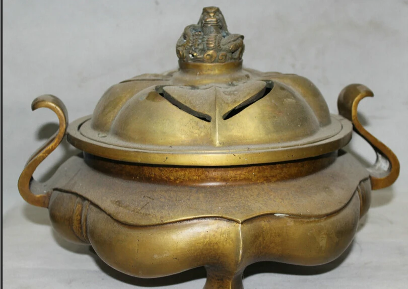 

JP S62 15" Marked Chinese Dynasty Copper Dragon 3 Foot Statue Incense Burner Censer Discount 35%
