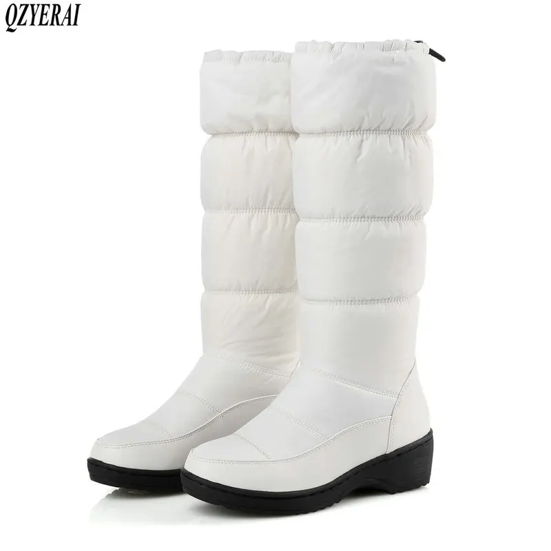 

QZYERAI New winter Russia low temperature thermal women boots plush snow boots fur down boots warm shoes women