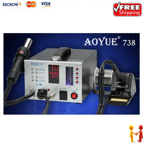Freeshipping!! AOYUE 738 SMD Rework Station 220V, Hot Air Gun ...