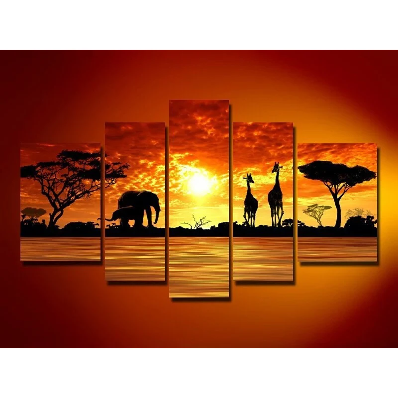 

DIY Diamond Embroidery,5D Diamond painting,Diamond mosaic,needlework,Crafts,Christmas,decor Sunset 5pcs/set BSM011