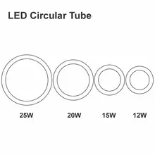 New 12W 15W 20W 25W Round LED Tube AC85-265V G10q SMD2835 T9 LED Circular Tube LED circle Ring lamp bulb light