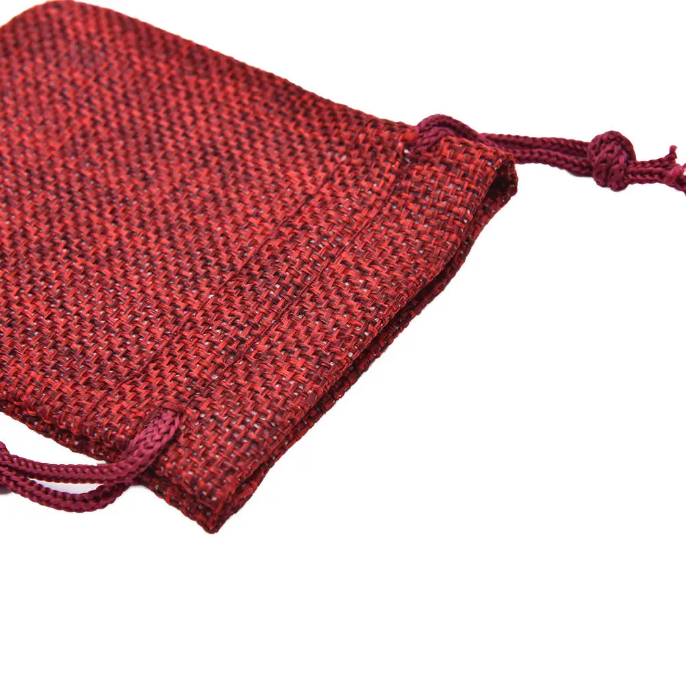 10 шт. 7x9 см 10x14 см мини Мешковина джутовые мешки со шнурком ювелирные изделия сумки Рождество деревенский мешок
