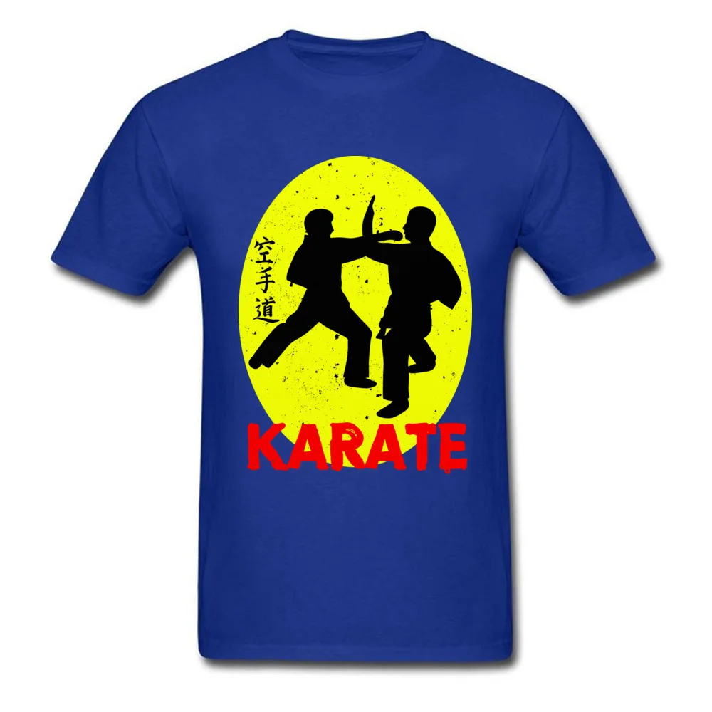 Karate O Neck T Shirt Fall T Shirt Short Sleeve Hot Sale Pure Cotton Leisure T Shirt Normal Youth Free Shipping Karate blue