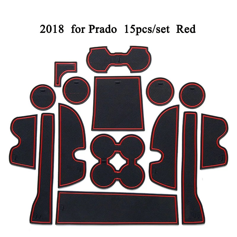 

Car Door Pad Auto Gate Slot Mat Cup Holder Non-slip Mat Cushion Interior Accessories for Toyota Land Cruiser Prado 2018