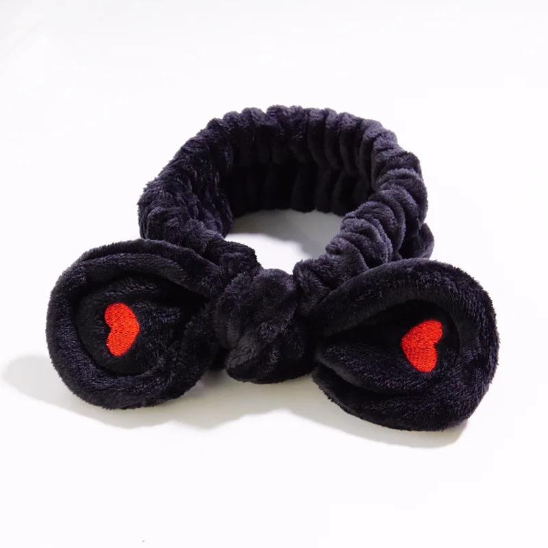 Love Black Женские повязки для волос с милыми ушками, эластичные повязки для волос для девочек, женские аксессуары для волос, модные летние повязки для волос - Цвет: Love Black