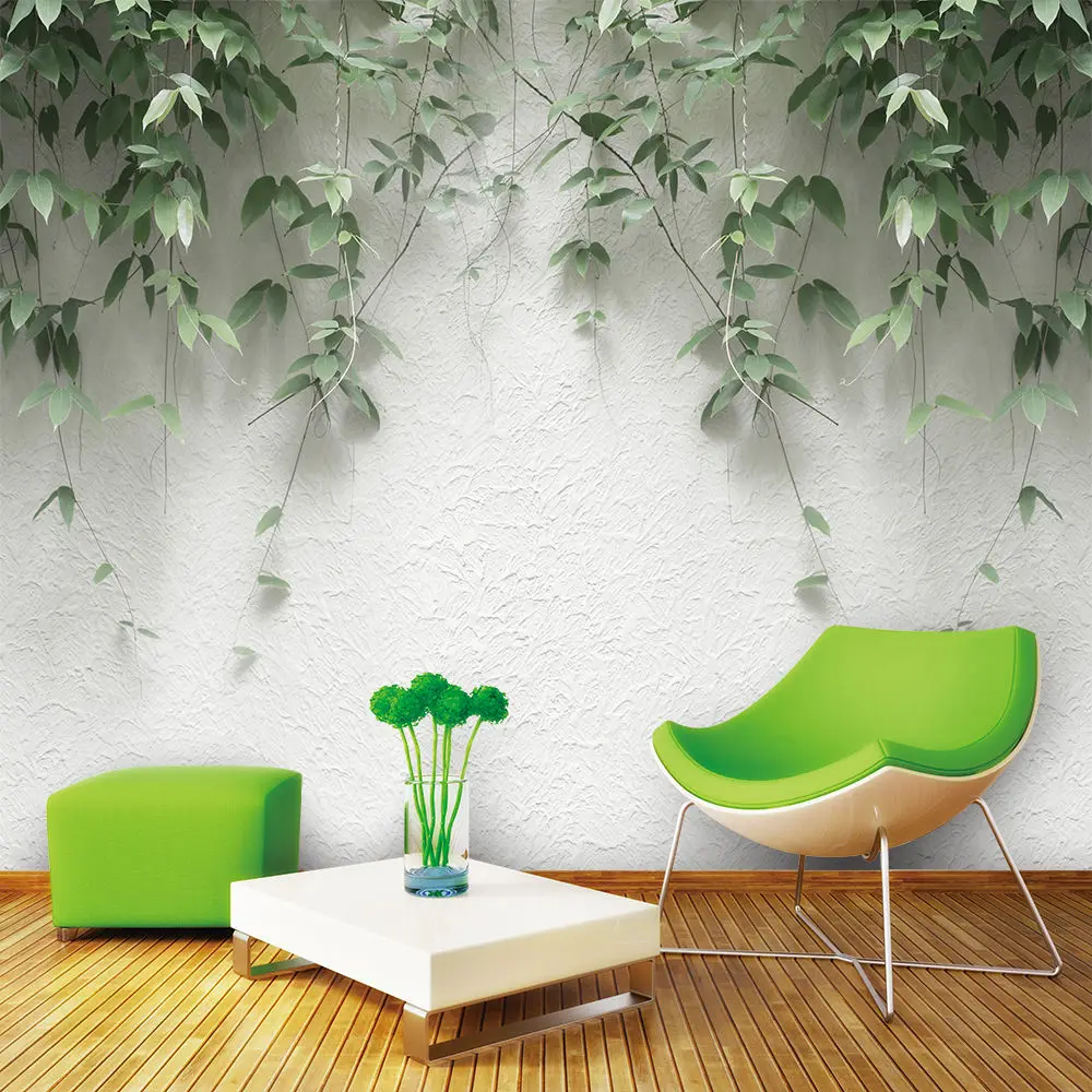 Custom wallpaper mural modern minimalist plant wall decoration painting - high-grade waterproof material