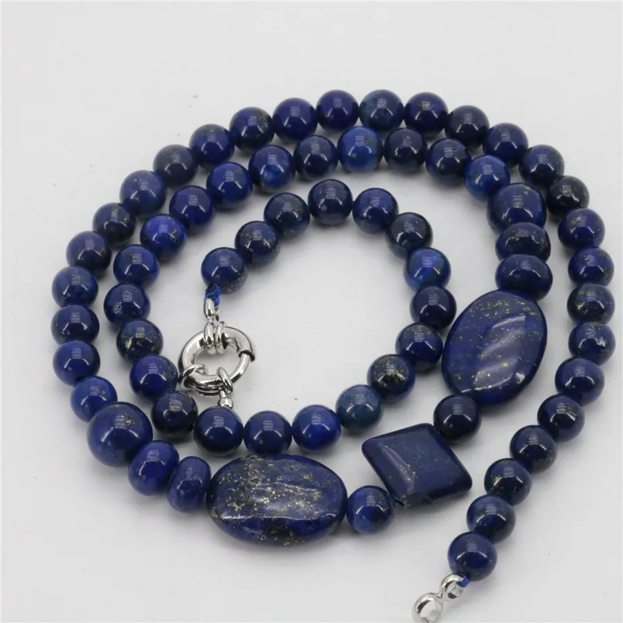 Naturel Bleu égyptien LAPIS LAZULI Gemstone 13x18mm Larme Perles Collier 18/"