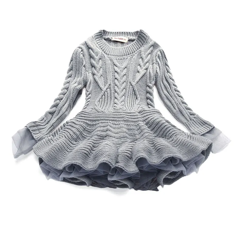 R& Z/платье для маленьких девочек; Новинка г.; вязаная осенне-зимняя детская одежда для девочек; пуловеры; свитера; вязаная крючком Детская одежда для девочек