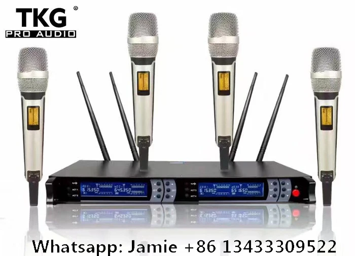 

4 channel handheld head lavailer headset 615-675MHz professional stage performance outdoor SKM9000 wireless karaoke microphone