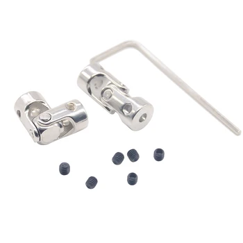 

Hot 5pcs 4*3mm4*5mm Boat Metal Cardan Joint Gimbal Couplings Universal Joint Connector Model DIY Motor Shaft Fitting Accessory