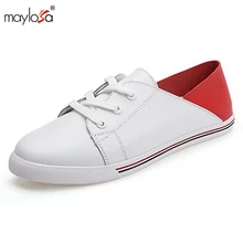 2017 women Flat Shoes genuine leather oxfords Shoes women Casual Lace Up Leather shoes Ladies Flat Shoes ML28