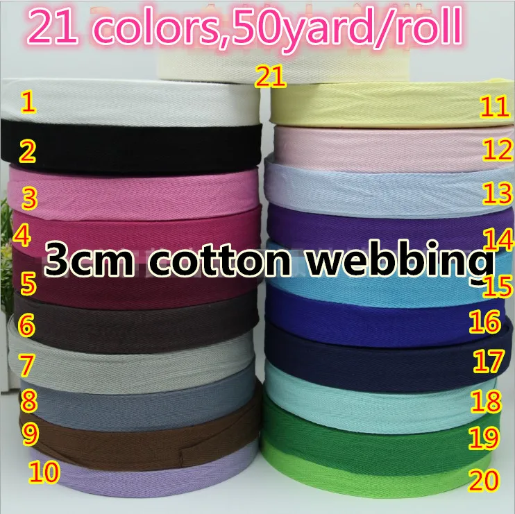 Диагональная лента для шитья в елочку 21 цвет 30 цветов|cotton webbing|bias bindingcotton webbing 30mm |