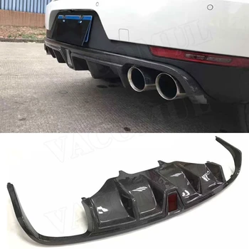 

For Porsche Macan Carbon Fiber Rear Lip Spoiler Diffuser With LED Light Bumper 2014 2015 2016 2017 2018