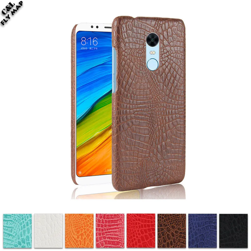 Чехол из крокодиловой кожи для Xiaomi Redmi 5 Plus жесткий защитный чехол поликарбоната