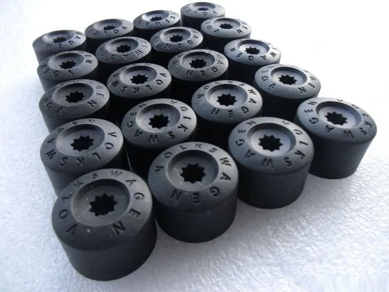 20pcs Wheel Nut Bolt Cover Cap 17mm Engraved For Audi VW Golf MK4