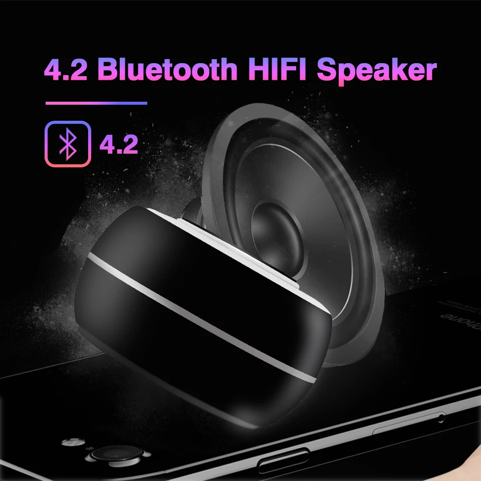 Mini TWS Bluetooth Speaker Portable Wireless speaker Sound System with microphone loudspeaker support wirless charger for phone (2)