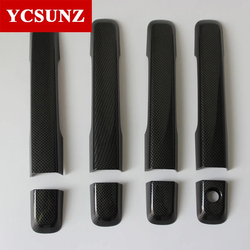 

2019 ABS Car Styling For Isuzu d-max Accessories Carbon Fiber Door Handle Cover Strip Trim For Isuzu d-max 2012-2019 Ycsunz