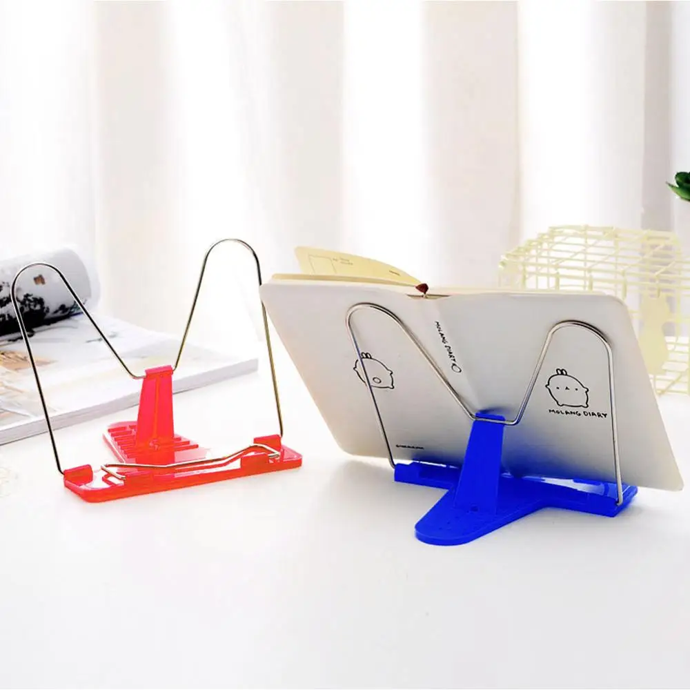 

Adjustable Holder Antirust Reading Frame Fold Bookends Desktop Office Book Stand Music Sheets Library Plastic Lightweight