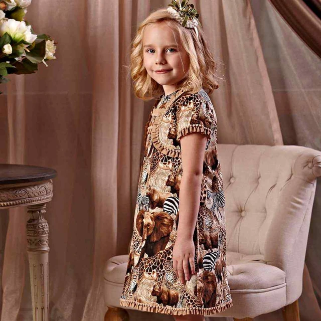 I-lollipop de flores de lujo para Ropa para niños vestido de niña para fiesta de zoológico vestido verano Animal de Safari AliExpress