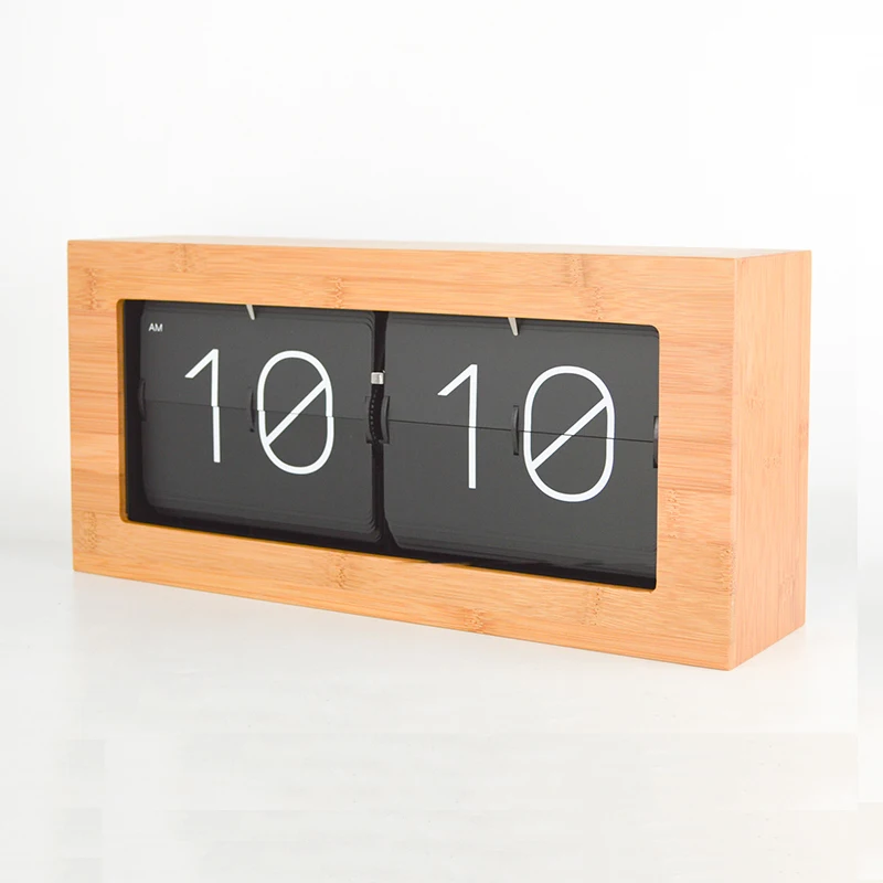 1 Pieces 14 Inch 5 Color Large Size Stainless Steel Auto Flip Table Clock For Office and Home Desk Decoration Clock
