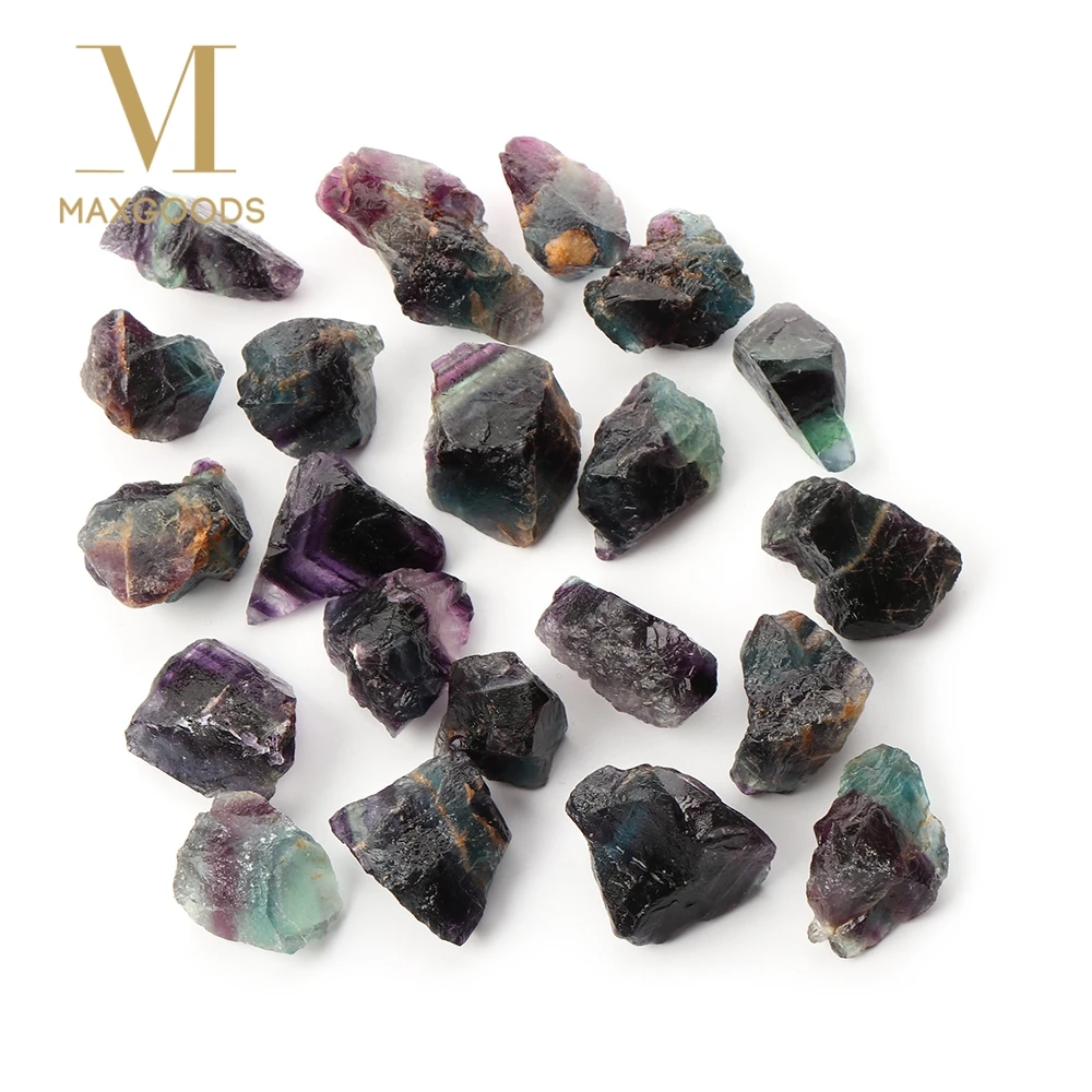 

Random Color! 2Pcs Natural Fluorite Quartz Crystal Stones Pendant Rough Polished fluorspar Necklace Pendant Necklace Accessories