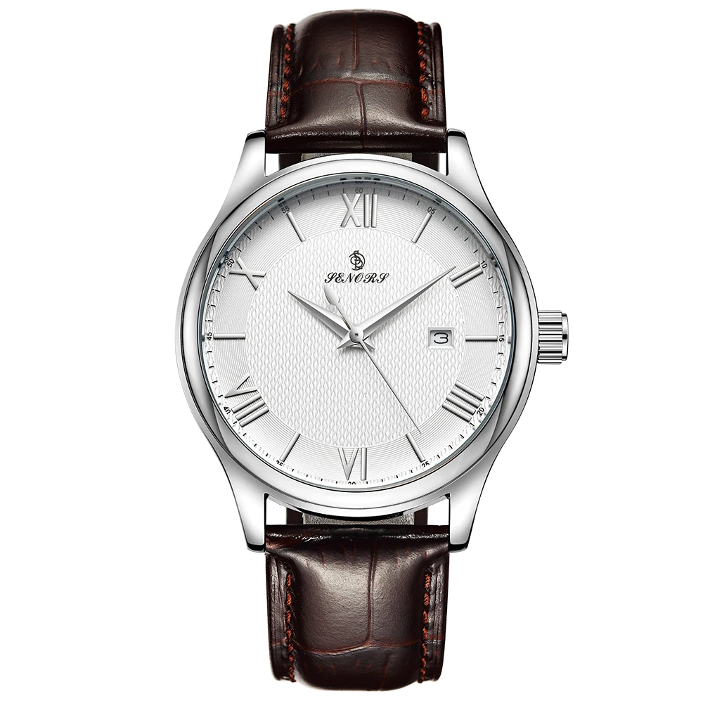 new Watch Men Luxury genuine leather Sport Quartz wristwatch clock Mens Watches Leather Business Waterproof watch Relogio Mascul