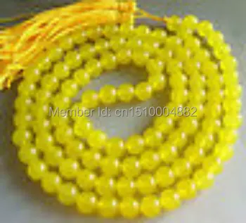 

free shipping 00344 3pc Vintage asia Tibetan 108 Golden Prayer Buddha Bead Necklace 8mm