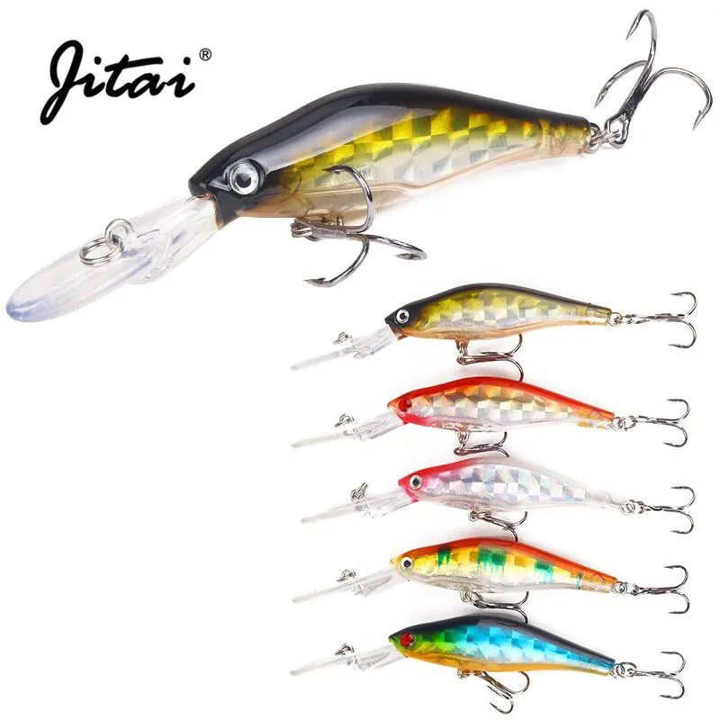 

JITAI 7g 9.5cm Hard Plastic Fishing Lure Wobbler Baits Trolling Fishing Lure Jerkbait Minnow Crankbait Fresh Water Fake Lures