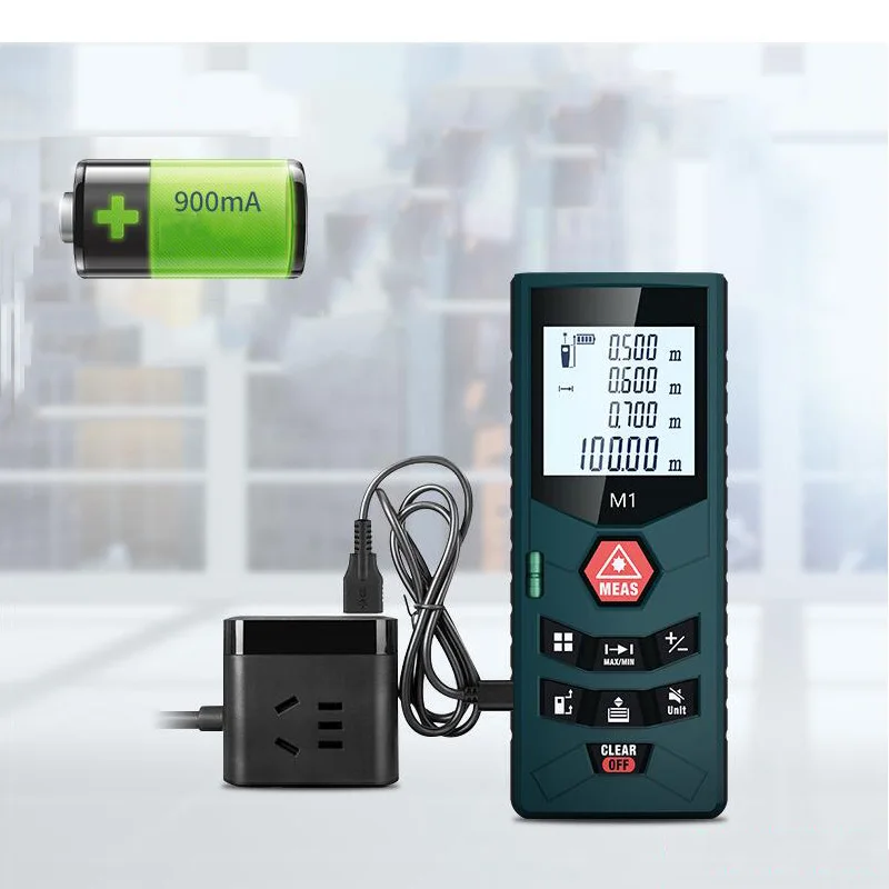 Handheld Laser Distance Meter 40/60/100M Voice Report Laser Distance Meter Infrared Measuring Instrument Electronic Ruler