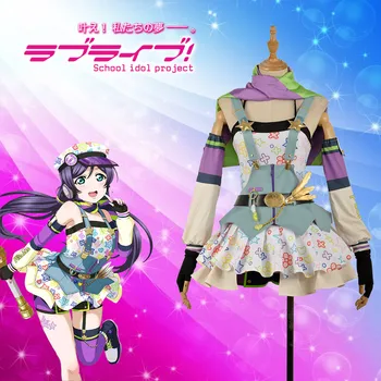

Anime Love Live! Tojo Nozomi Cos Awakening Crayon/Painter Cosplay Costume Custom Women Dress Shorts Adult Stockings Hat Scarf