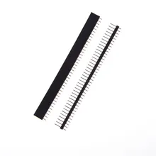 10 шт. 40 Pin 1x40 однорядные мужские и женские 2,54 магистрали с отламывамыми выводами PCB JST разъем полосы для Arduino черный