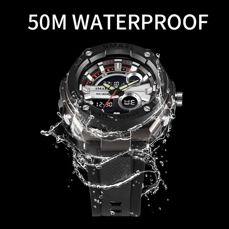 SMAEL мужские военные 1625 часы мужские Relogios Masculino 50 м водонепроницаемые наручные часы Хронограф Авто Дата часы спортивные кварцевые часы